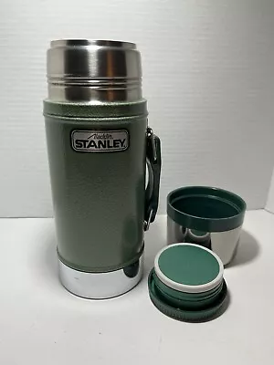 Vintage Aladdin Stanley Thermos No. A-1350B 24 Oz. Wide Mouth Green - USA • $24.99