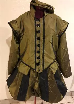 Mens Elizabethan Renaissance Shakespeare Doublet Slops/Breeches Hat M-XL • $145