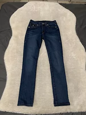 True Religion Stella Flap Skinny Blue Womens Denim Jeans Size 27x29 Pants  • $29.99