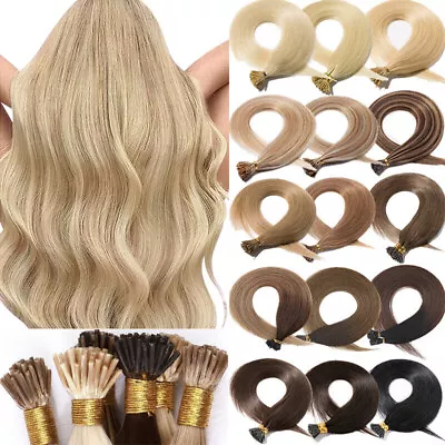 Stick I Tip Real Remy Human Hair Extensions Pre Bonded Keratin Ring Bead 1G/S • $99.30