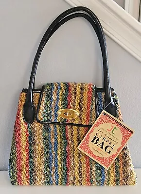 NEW Jerry Terrence Original Carpet Bag Vintage Replica Handbag Berber Rainbow • $122