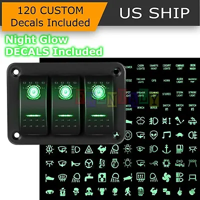 3 Gang Waterproof USB Toggle Automotive Switch Panel Decal LED Car Marine Boats  • $19.95