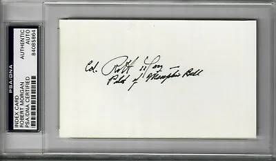 Robert Morgan Signed Index Card Psa Dna 84085864 (d) Wwii Memphis Belle Pilot • $99.95