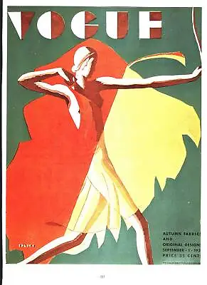 Vogue Cover Eduardo Benito Vintage Art Book Plate [September 1931] • $13.99