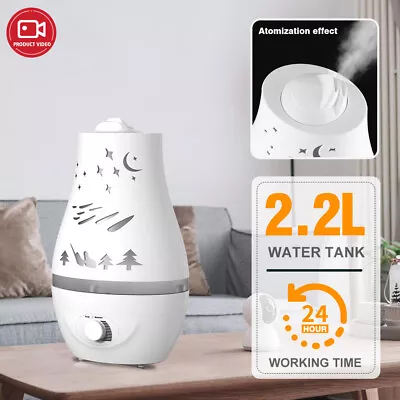 Hodiax 2.2L Colorful LED Humidifier Cool Mist Aroma Diffuser Oil Humidifier • $15.95