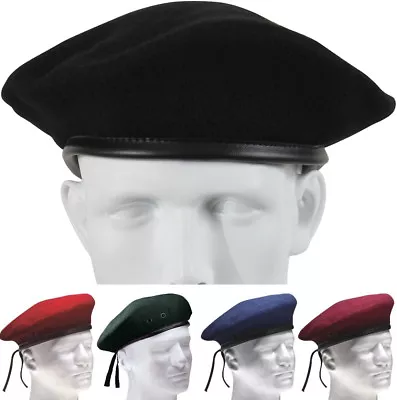 Rothco Classic Wool Military Beret Eyelets Army Warm Winter Uniform Cap • $16.99