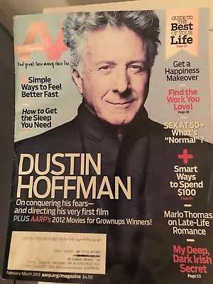 AARP Magazine February/March 2013 Dustin Hoffman Cover • $4.99