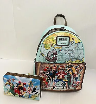 Loungefly Toei One Piece Luffy Gang Map Mini Backpack And Wallet Set • $160