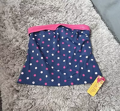 Katie Price Ladies Tankini Boob Tube Swim Top- Pink/blue Spot-size 32dd Bnwt • £8.99