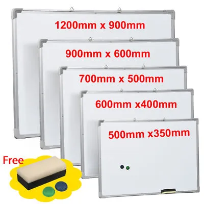 £2.99 • Buy Large Magnetic Whiteboard Dry Wipe Drawing Board School Office Home Magnetic