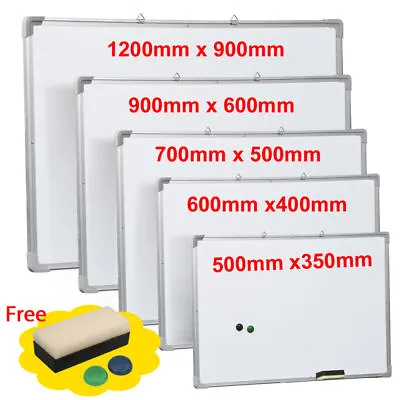 Large Magnetic Whiteboard Dry Wipe Drawing Board School Office Home Magnetic • £2.99