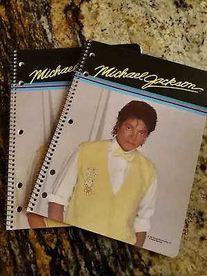 2 Vintage Michael Jackson Mead Spiral Notebook 1980s NOS Theme Book • $19.19