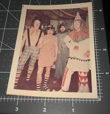70s Halloween Costume Party CLOWN SOCKS Face Paint Vintage COLOR Snapshot PHOTO • $9.95