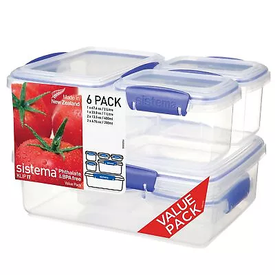 Sistema Multi Piece Food Storage Containers In Assorted Shapes - Set Of 6 • $36.97
