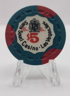 Sans Souci Casino Las Vegas Nevada 1960 $5 Chip N7020 • $39