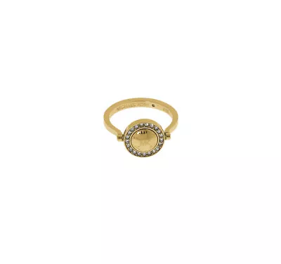 MICHAEL KORS Gold Tone Embellished Ring SIZE O • £32.99