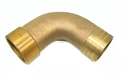 Bronze 3-1/4  Pipe To 3  Hose Adapter 90° Degree Elbow Marine Plumbing Fixture  • $89.99