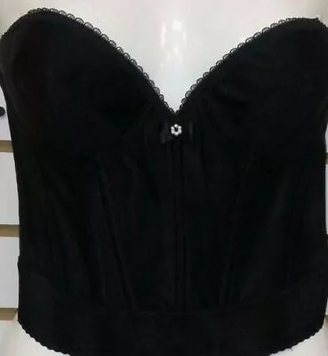 £8.69 • Buy Vtg.  Bustier Strapless Satin Tricot Low -back Lady Marlene 1203