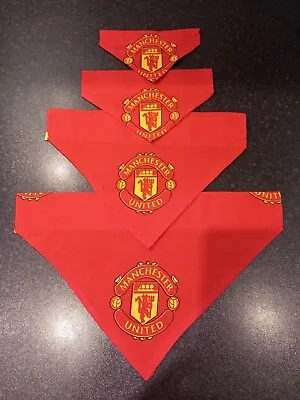 Small Homemade Manchester United Dog/cat/pet Bandanas  (L - XS) • £8