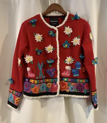 Michael Simon Vintage Christmas Sweater Size Small • $189.95