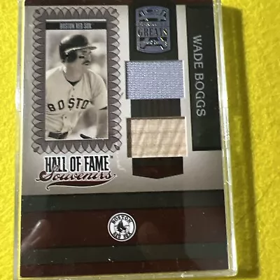 2005 DONRUSS GREATS WADE BOGGS HOFS-27 Game Used BAT - JERSEY RELIC - RED SOX • $15