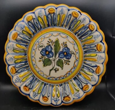 Vintage Talavera Plate No 24 Mexican Pottery 9  • $25