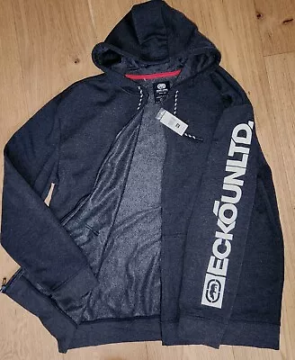 NWT $64 Ecko Unltd 3XL Full Zip Hooded Sweatshirt (29x32) Charcoal Heather • $27.50