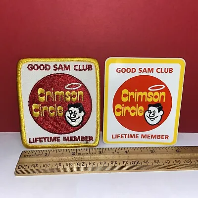 NOS Vintage Good Sam Club Member Travel RV Camper  Patch & Sticker Crimson Circl • $5