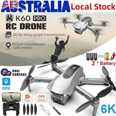 $203.98 • Buy Drones X Pro With 6K HD Dual Camera GPS Wifi FPV Quadcopter Drone 2 Battery