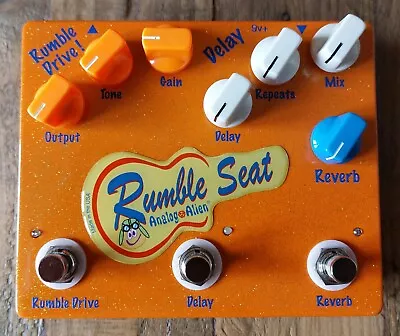 Analog Alien Rumble Seat Guitar Pedal Overdrive Reverb Delay • £190