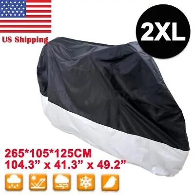 XXL Silver Motorcycle Cover For Honda Fury VT1300CX Interceptor 800  • $25.37