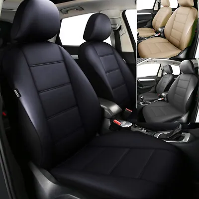 5-Seats Car Seat Covers Full Set Luxury PU Leather Front +Rear Cushion Universal • $39.89