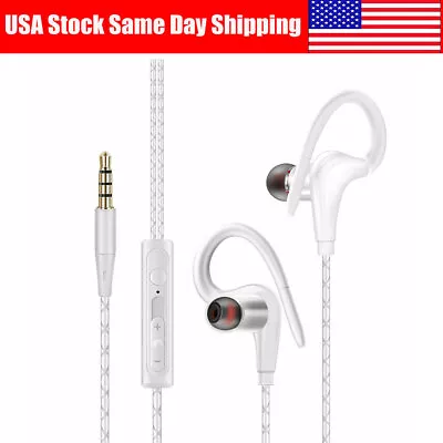 3.5mm Wired In-Ear Sport Hifi Earphone Earbuds Over Ear Hook Headphone With MIC • $9.59