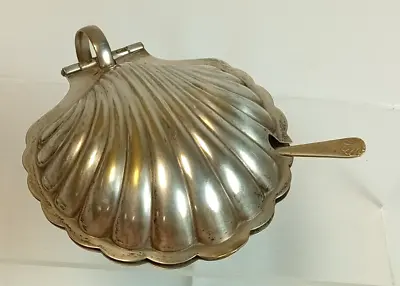 £9.99 • Buy MANCO Vintage Electroplated Clam Shell Butter Dish With Glass Insert
