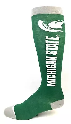 Michigan State Spartans College Green & Gray Deuce Thin Long Socks • $6.99