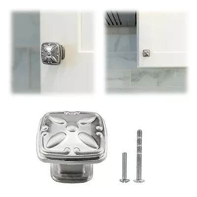 Stainless Steel Brushed Nickel Knob Handle Pull Square Modern Kitchen Cabinet • $4.95