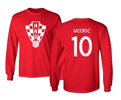 Croatia 2018 Soccer #10 Luka MODRIC World Cup Men's Long Sleeve T-Shirt • $25.99