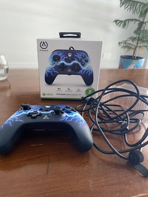 $12.50 • Buy Power A XBOX ONE/S/X Enhanced Wired Controller . Lightning Blue And Black !