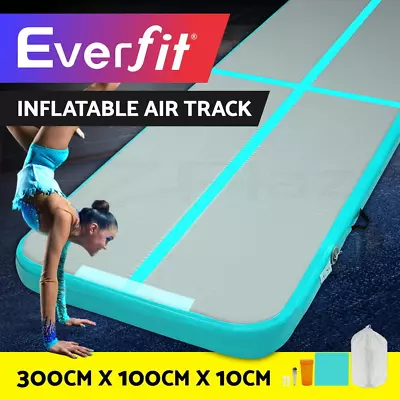 Everfit 3M Air Track Gymnastics Tumbling Exercise Cheerleading Mat Inflatable • $113.95