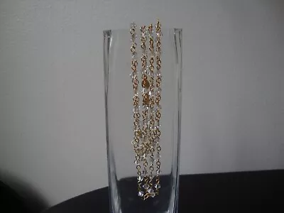 Vintage Miniature Austrian Crystal Clear Crystal Beads Gold Tone Necklace 35  • $24.99