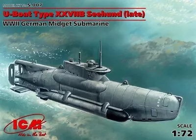 ICMS007 - ICM 1:72 - U-Boat Type XXVIIB  Seehund  (late) • £12.99