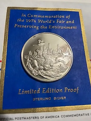 No 3 1974 WORLD'S FAIR & PRESERVING .925 Fine SILVER MEDAL Gem First Day Cover • $30