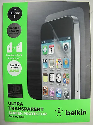 $35 • Buy 100 X  BELKIN Ultra HD Tru Clear Screen Protector IPhone 5/5s/SE F8W185au