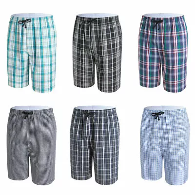 100% Cotton Mens Lounge Shorts Pyjamas Bottoms Night Sleepwear With Pockets • £5.79