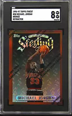 1996-97 Topps Finest #50 Michael Jordan Bronze Refractor SGC 8 • $599