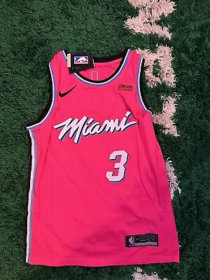 Nike NBA Miami Heat Dwayne Wade Sunset Vice City Pink Edition Jersey Large NEW • $79.98