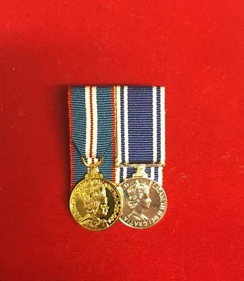 Queens Golden Jubilee And Police Long Service Medal Mounted Miniature Set • £26