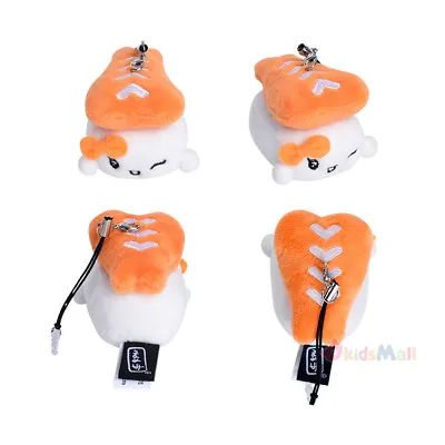 Cute Cell Phone Dust Plug Jack Charm Plush Keychain Kawaii Ebi Shrimp Sushi 2.5  • $5.98