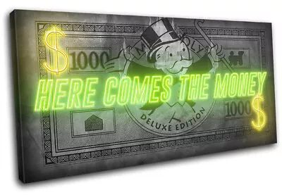 Money Monopoly Success Motivational SINGLE CANVAS WALL ART Picture Print • $89.99