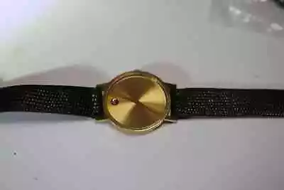  MOVADO Beautiful MUSEUM WATCH Gold Vintage Quarts 30mm Case   • $36.96